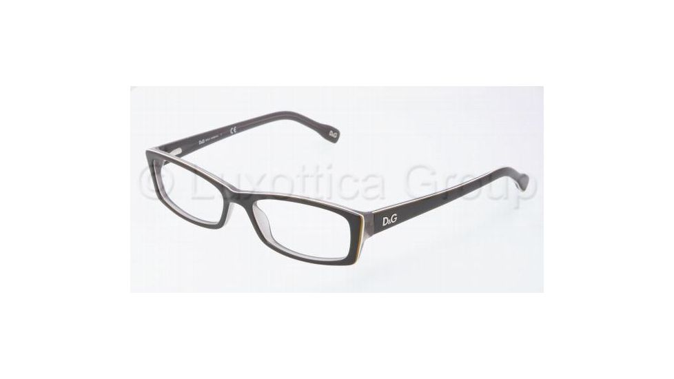 D&amp;G DD1212 Bifocal Prescription Eyeglasses 1871-5016 - Black/Yel/White/Gray 