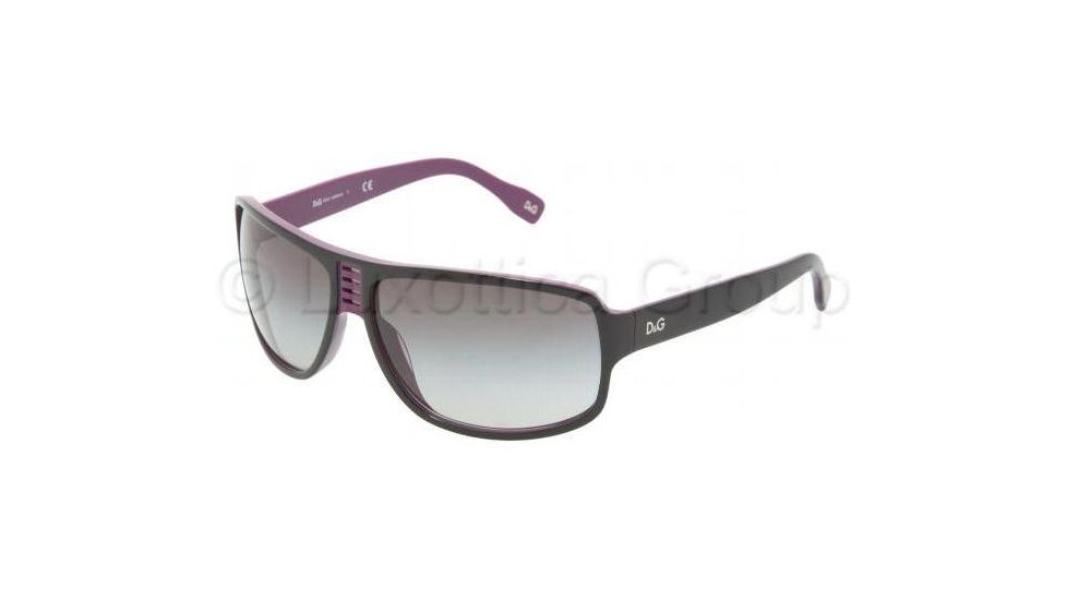 D&amp;G DD3045 Sunglasses 16048G-6313 - Black On Violet Gray Gradient