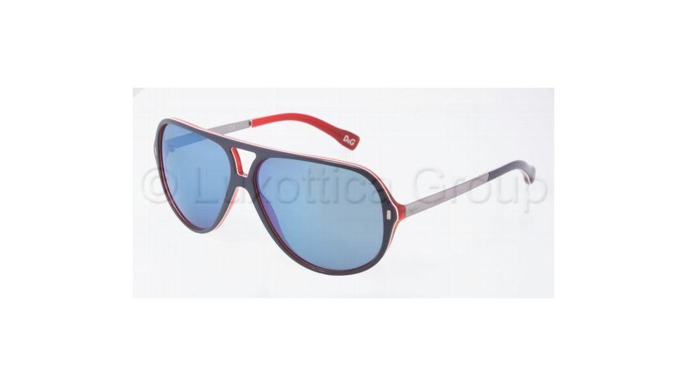 D&G DD3065 Sunglasses 187255-6012 - Blue/Red/White/Red Blue Mirror