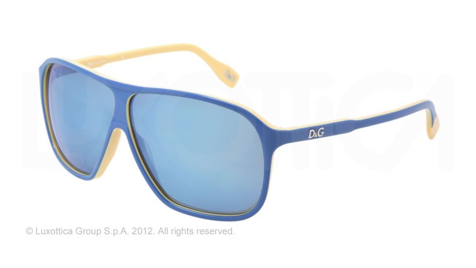 D&amp;G FASHION SHOW + NEW TREND 3 DD3073 Progressive Prescription Sunglasses DD3073-194455-63 - Lens Diameter 63 mm, Lens Diameter 63 mm, Frame Color Top Azure On Yellow