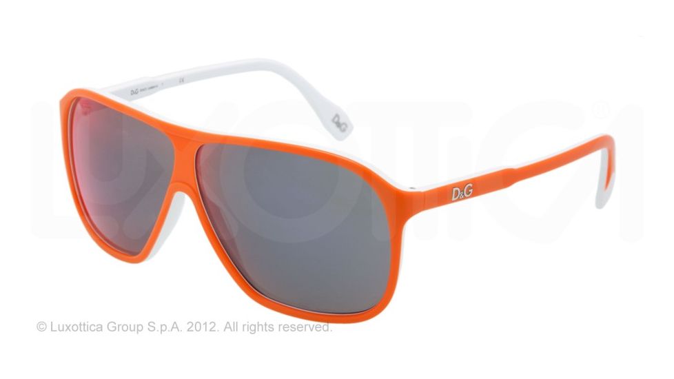 D&amp;G FASHION SHOW + NEW TREND 3 DD3073 Progressive Prescription Sunglasses DD3073-19456P-63 - Lens Diameter 63 mm, Lens Diameter 63 mm, Frame Color Top Orange On White