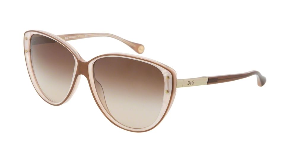 D&amp;G VINTAGE DD3079 Progressive Prescription Sunglasses DD3079-176513-57 - Lens Diameter 57 mm, Frame Color Brown On Beige