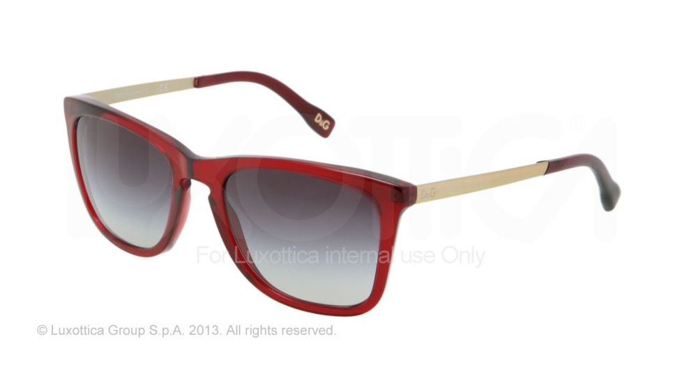 D&amp;G DD3081 Progressive Prescription Sunglasses DD3081-550-8G-5419 - Lens Diameter 54 mm, Frame Color Transparent / Red
