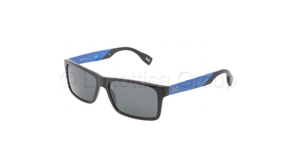 D&amp;G DD3082 Sunglasses 255587-5716 - Black Frame, Gray Lenses