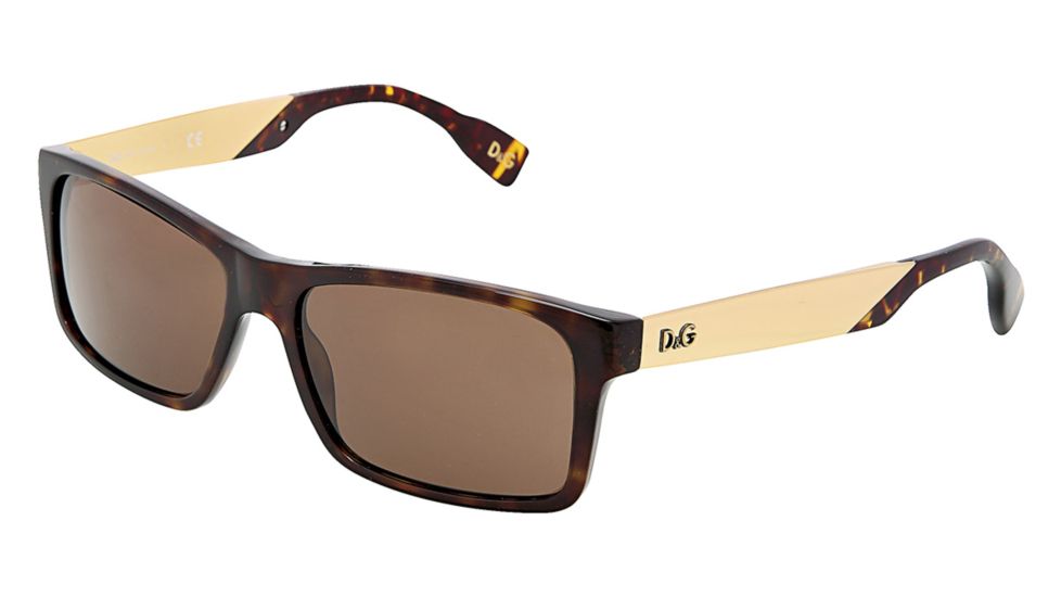 D&amp;G DD3082 Sunglasses 502/73-5716 - Havana Frame, Brown Lenses