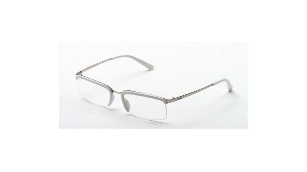 D&amp;G Eyeglass Frames DD5016-104-5018 Silver Wtih White Rim Frame