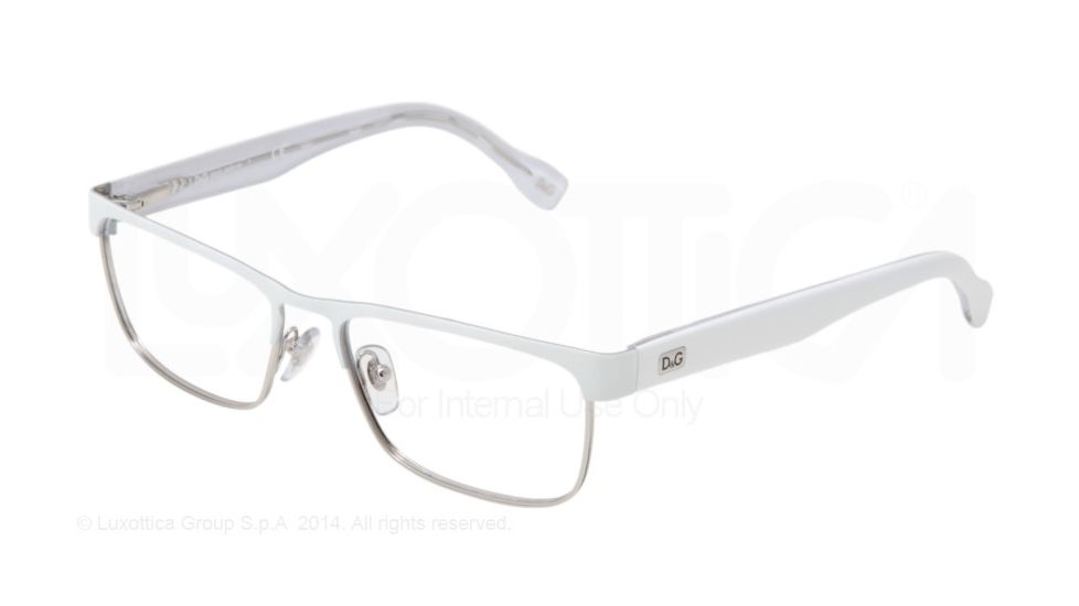 D&amp;G DD5103 Eyeglass Frames 1129-52 - White/sivler Frame