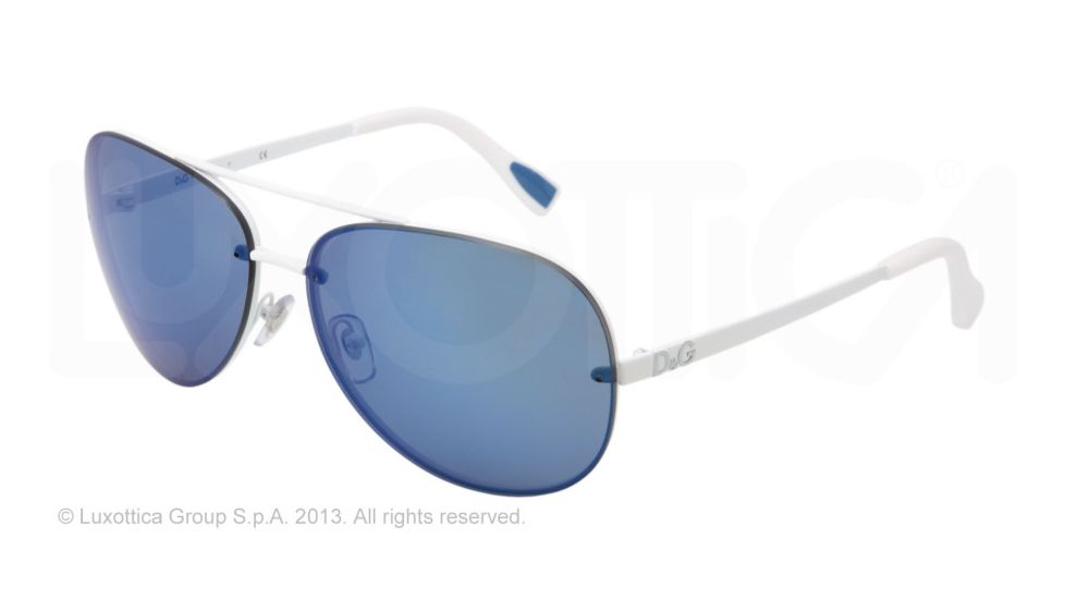 D&amp;G YOUNG&amp;COLOURED DD6086 Single Vision Prescription Sunglasses DD6086-011-55-64 - Lens Diameter 64 mm, Lens Diameter 64 mm, Frame Color White