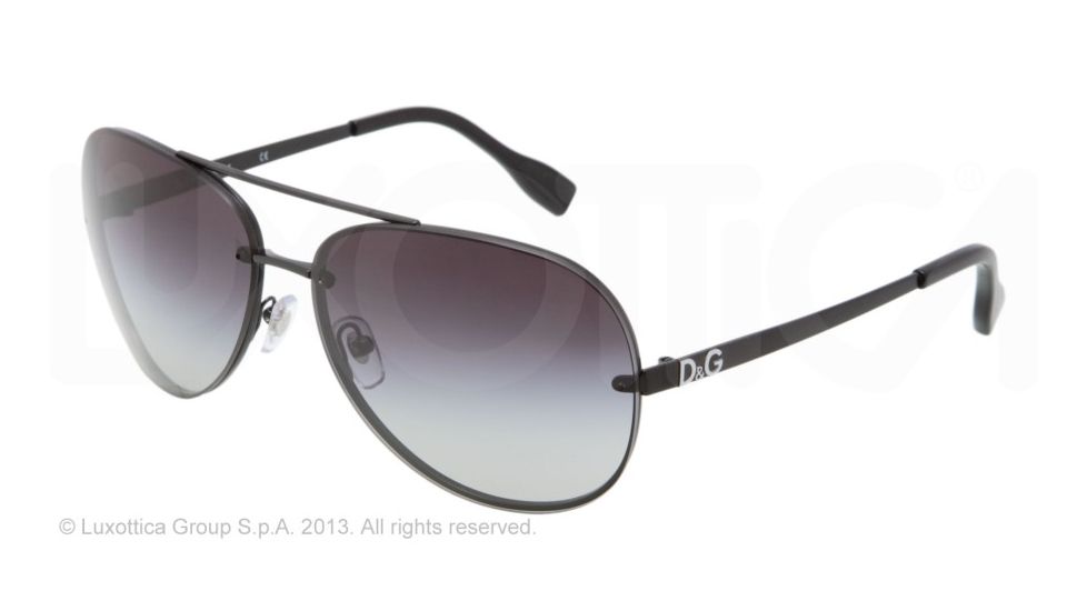 D&amp;G YOUNG&amp;COLOURED DD6086 Single Vision Prescription Sunglasses DD6086-11068G-64 - Lens Diameter 64 mm, Lens Diameter 64 mm, Frame Color Matte Black