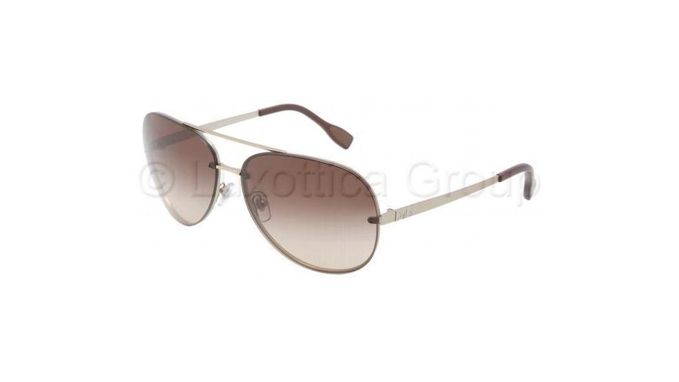 D&amp;G DD6086 Sunglasses 110713-6414 - Matte Pale Gold Frame, Brown Gradient Lenses