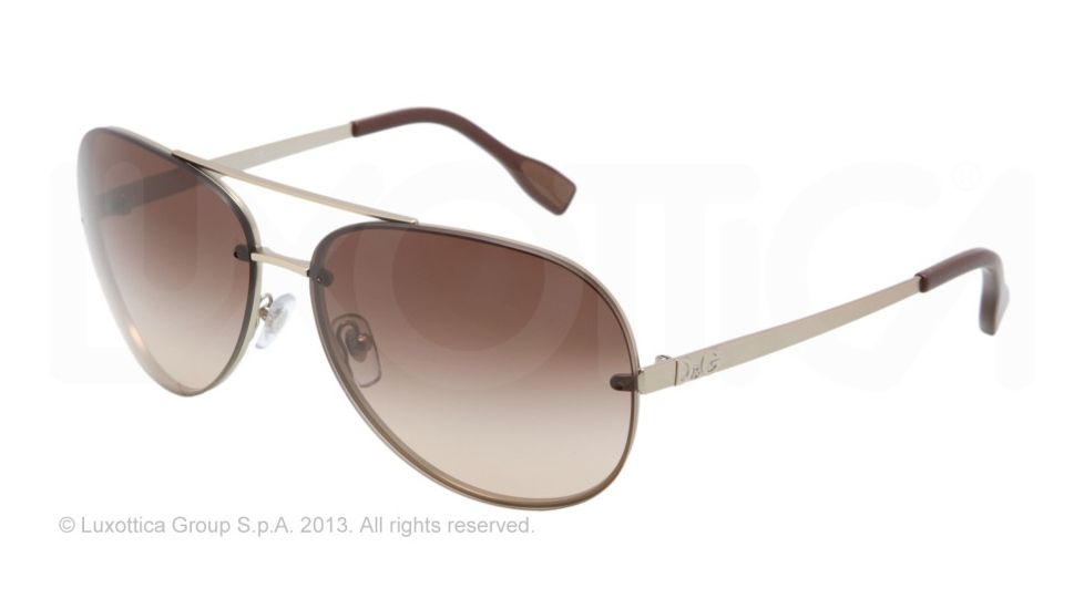 D&amp;G YOUNG&amp;COLOURED DD6086 Single Vision Prescription Sunglasses DD6086-110713-64 - Lens Diameter 64 mm, Lens Diameter 64 mm, Frame Color Matte Pale Gold