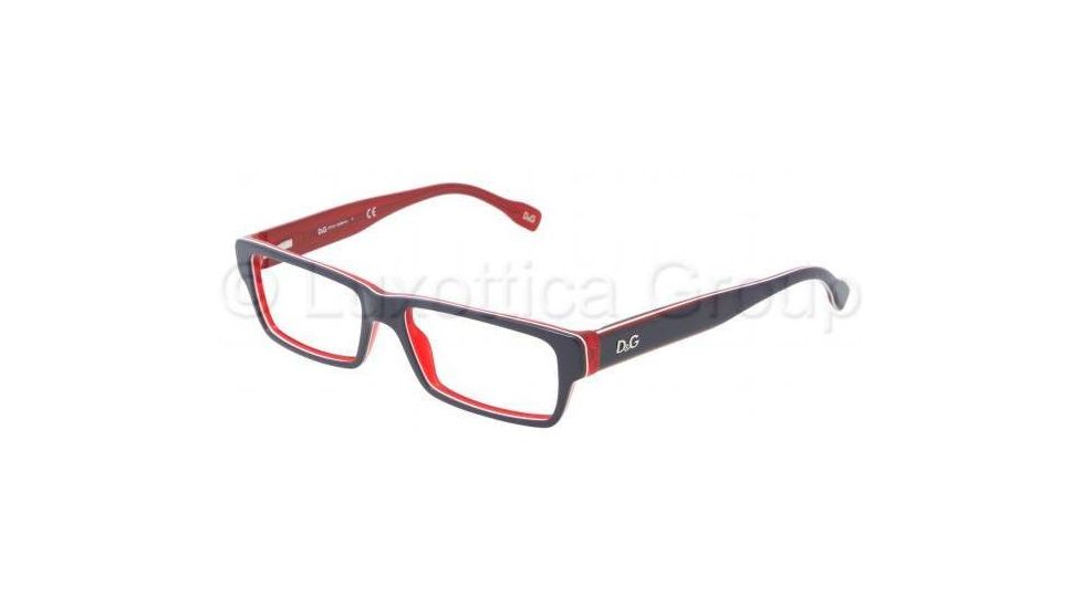 D&amp;G Eyeglass Frames DD1203 1872-5215 - Blue / Red / White / Red Frame