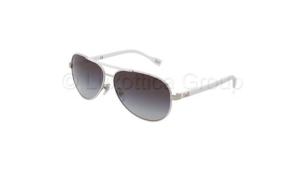 D&amp;G DD6078 Sunglasses with No-Line Progressive Rx Prescription Lenses DD6078-062-8G-6112 - Lens Diameter 61 mm, Frame Color Silver