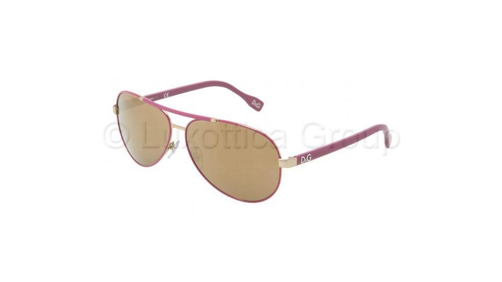 D&amp;G DD6078 Sunglasses with No-Line Progressive Rx Prescription Lenses DD6078-1115F9-6112 - Lens Diameter 61 mm, Frame Color Pale Gold Violet