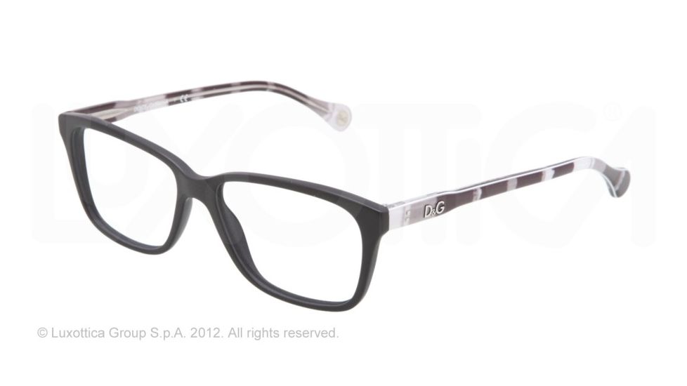 D&amp;G VIBRANT COLOURS DD1238 Eyeglass Frames 2760-52 - Matte Black Frame