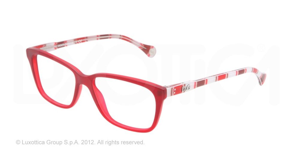 D&amp;G VIBRANT COLOURS DD1238 Eyeglass Frames 2761-52 - Matte Red Frame