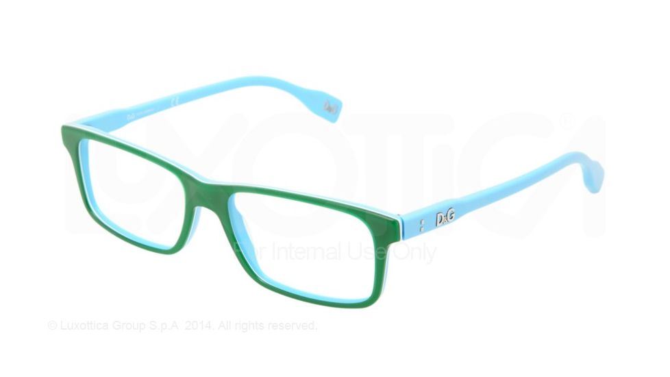 D&amp;G Vibrant colours DD1244 Prescription Eyeglasses 2611-53 - Green On Azure Frame