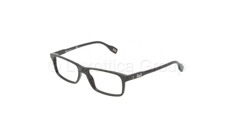 D&amp;G Vibrant colours DD1244 Single Vision Prescription Eyeglasses 501-5116 - Black Frame