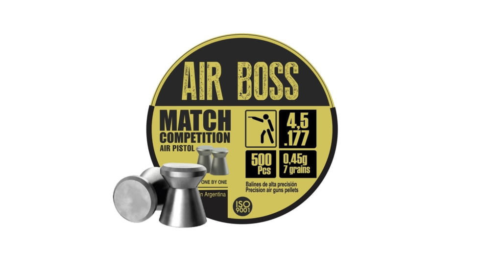 Hatsan Apolo Air Boss Match Competition Air Pistol Pellets .177/4.49mm/4.52mm Cal 7 gr 500/ct 651D8ADC, EKE30303