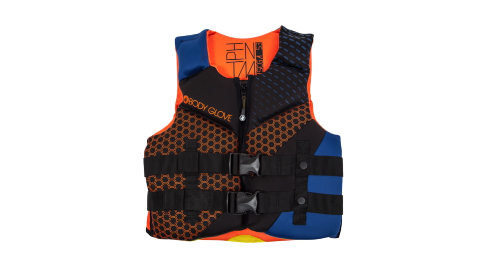 Body Glove Phantom Youth USCGA PFD - Orange/Navy 993EFD23, Youth, Orange/Navy, 18224Y-ORGNVY-YOUTH