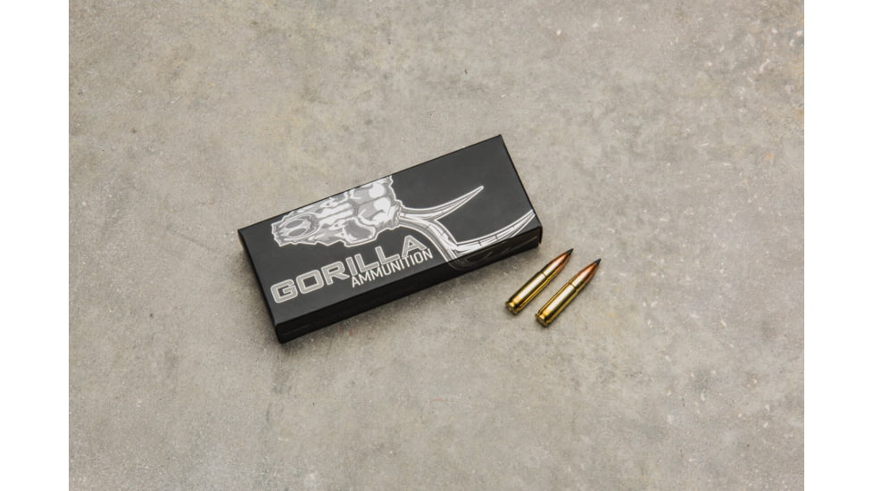 Gorilla Ammunition .300 AAC Blackout 110 Grain Nosler Varmageddon Rifle Ammo, 20 Rounds, Copper, 20 Rounds, gpf-229