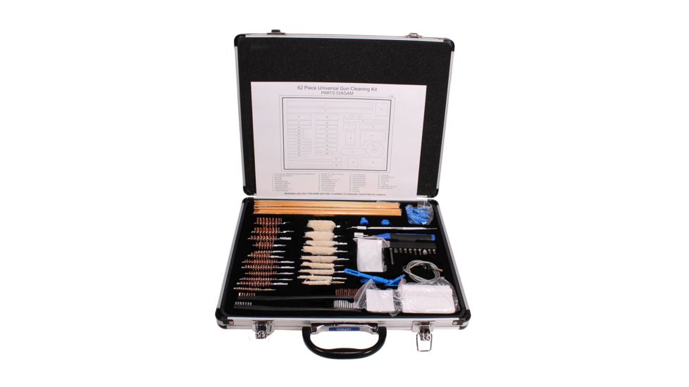 DAC Technologies Super Deluxe Universal Gun Cleaning Kit In Aluminum Case, 62 Piece, 38296