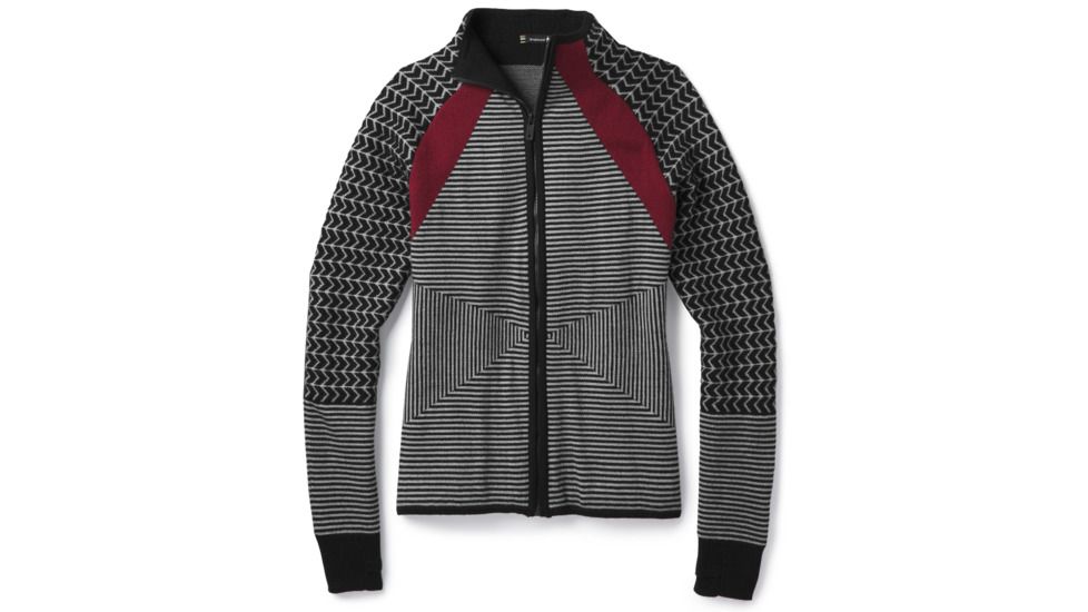 Smartwool Dacono Ski Full Zip Sweater-Women's, Black, Extra Large, SW000315001-XL