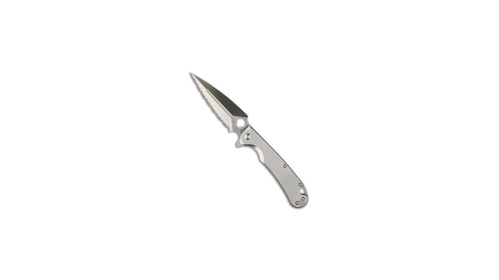 Daggerr Knives Daggerr Knives Arrow Frame Lock Knife Brushed Stainless Steel 4" Satin FS, Silver, D2, adult, BHQ-218801