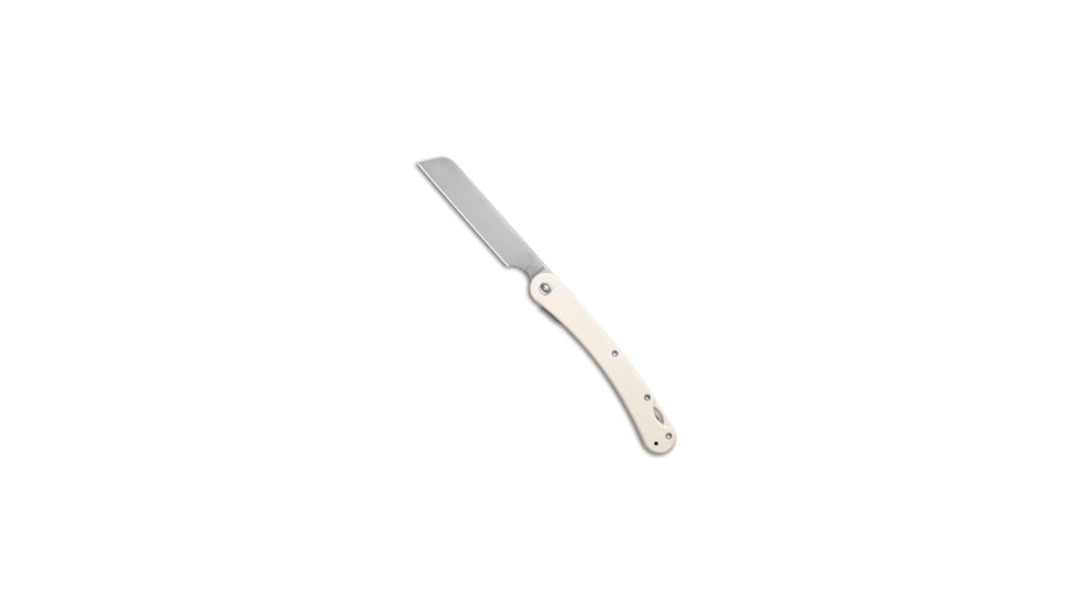 Daggerr Knives Daggerr Knives Boris Britva Cleaver Liner Lock Knife White G-10 4.4" Satin, White, VG10, adult, BHQ-210332