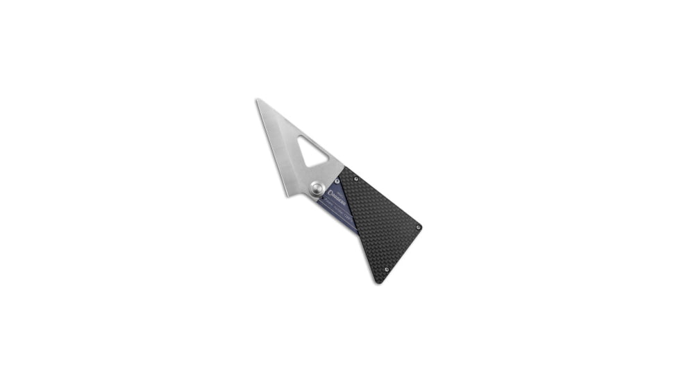 Daggerr Knives Card Folding Knife, 3.30in, 8Cr13MoV, Carbon Fiber, Titanium, Black/Blue Handle, Black/Blue/Gray, 6.15 inch, BHQ-144318