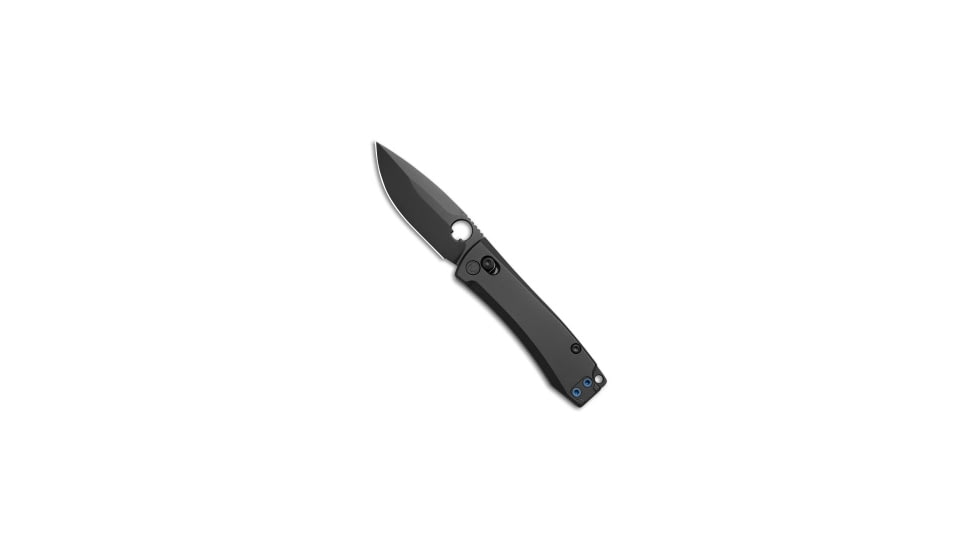 Daggerr Knives Nightmare 63 MagnaCut Folding Knife, 2.55in, CPM MagnaCut, Drop Point Blade, Titanium, Black Handle, Thumb Hole, Black/Black, 5.625 inch, BHQ-217315