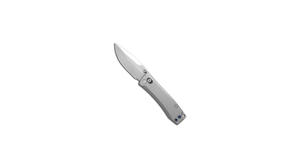Daggerr Knives Nightmare 63 MagnaCut Folding Knife, 2.55in, CPM MagnaCut, Drop Point Blade, Titanium, Gray Handle, Thumb Stud, Gray/Gray, 5.625 inch, BHQ-217306