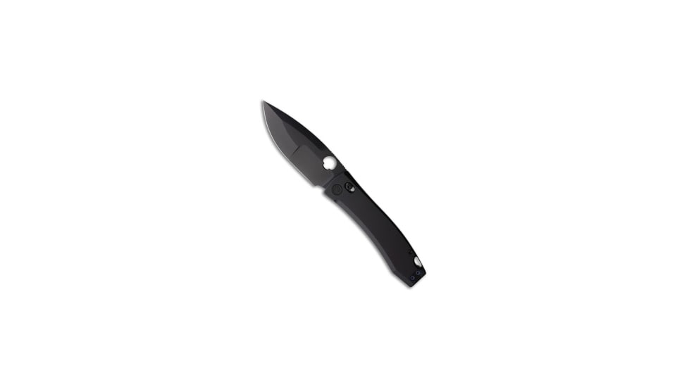 Daggerr Knives Nightmare Folding Knife, 4.00in, CPM MagnaCut, Drop Point Blade, Titanium, Black Handle, Thumb Hole, Compound, Black/Black, 9.00 inch, BHQ-216644