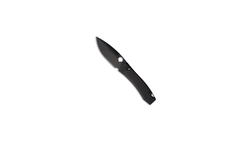 Daggerr Knives Nightmare Folding Knife, 4.00in, CPM MagnaCut, Drop Point Blade, Titanium, Black Handle, Thumb Hole, Flat Grind, Black/Black, 9.00 inch, BHQ-216648