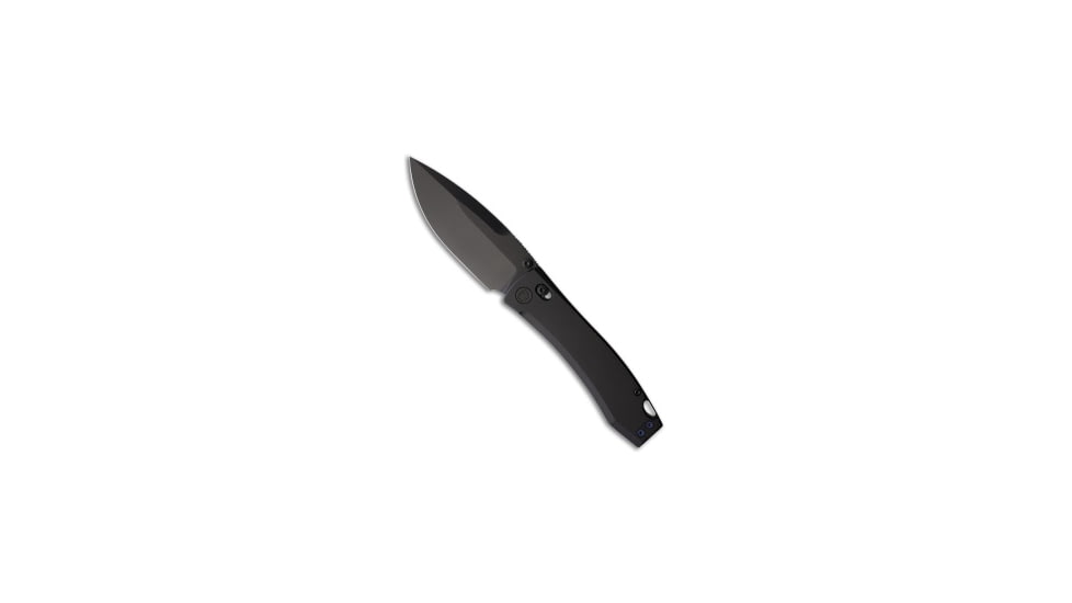 Daggerr Knives Nightmare Folding Knife, 4.00in, CPM MagnaCut, Drop Point Blade, Titanium, Black Handle, Thumb Stud, Flat Grind, Black/Black, 9.00 inch, BHQ-216658