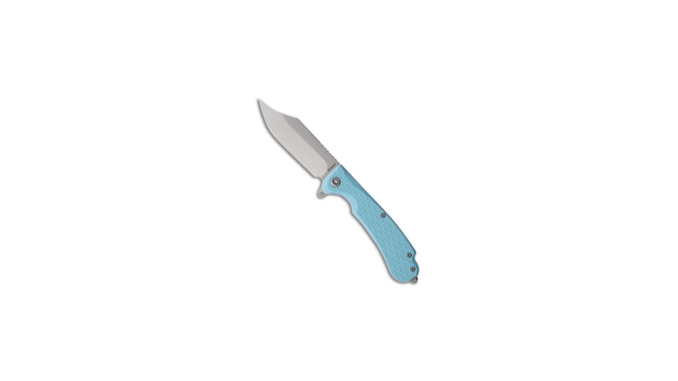 Daggerr Knives Daggerr Knives Powie Liner Lock Knife Light Blue FRN 3.5" Stonewash, Blue, 8Cr14MoV, adult, BHQ-221100