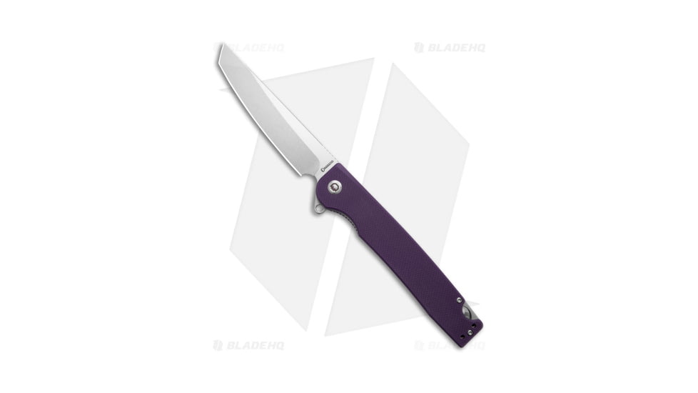 Daggerr Knives Ronin 2.0 Flipper Folding Knife, 3.875in, D2, Tanto Blade, G-10, Purple Handle, Purple/Gray, 9.00 inch, BHQ-190310