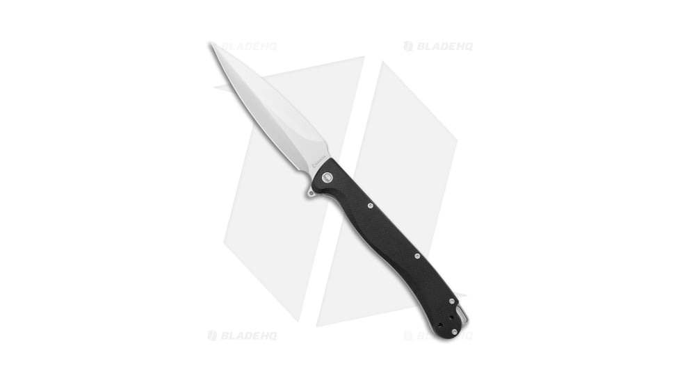 Daggerr Knives Vendetta Folding Knife, 5.00in, D2, Dagger Blade, G-10, Black Handle, Black/Gray, 10.90 inch, BHQ-177009