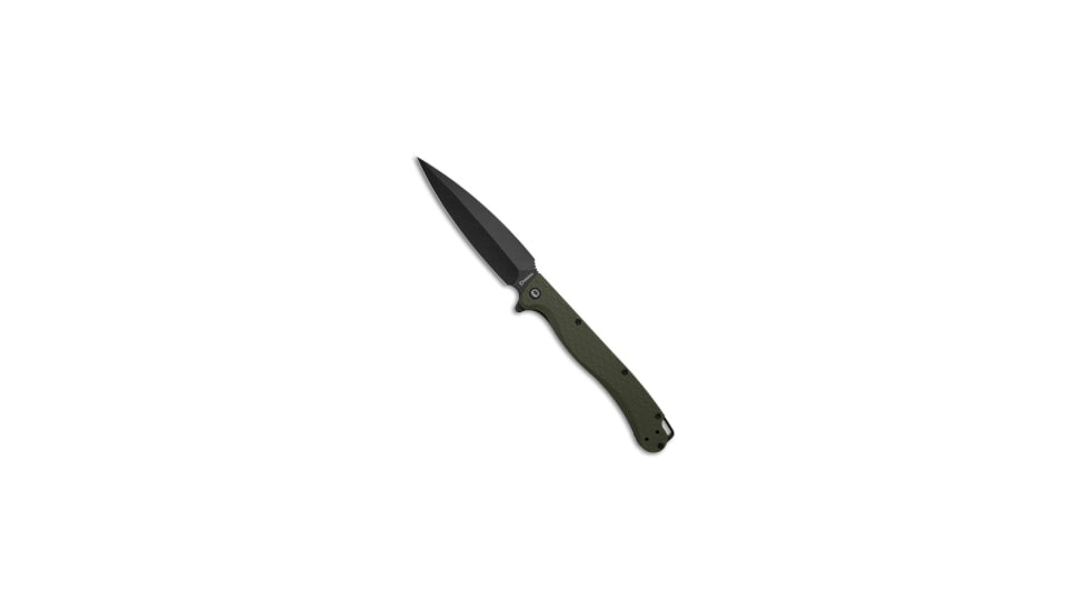 Daggerr Knives Vendetta Folding Knife, 5.00in, 8Cr13MoV, Dagger Blade, Green Handle, Green/Black, 11.00 inch, BHQ-208824