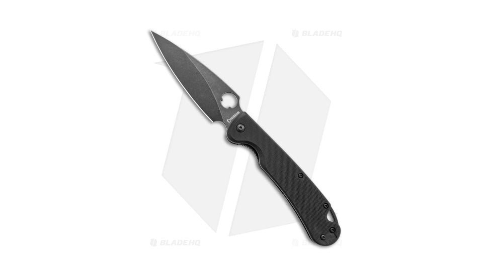 Daggerr Knives Zhalo Folding Knife, 3.875in, D2, Spear Point Blade, G-10, Black Handle, Black/Black Gray, 8.625 inch, BHQ-102184