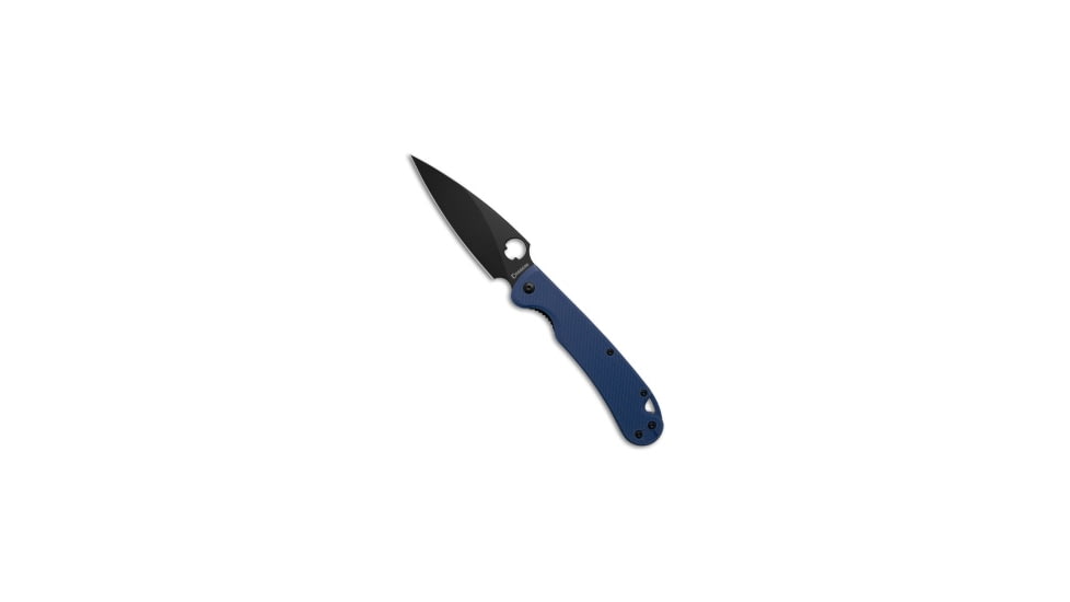 Daggerr Knives Zhalo Folding Knife, 3.875in, D2, Spear Point Blade, G-10, Blue Handle, Blue/Black, 8.625 inch, BHQ-195586