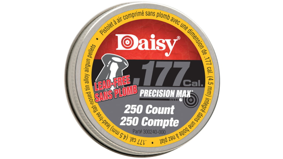 Daisy .177 Cal. PrecisionMax Flat Lead Free Pellets, 250 Tin, 990250-466