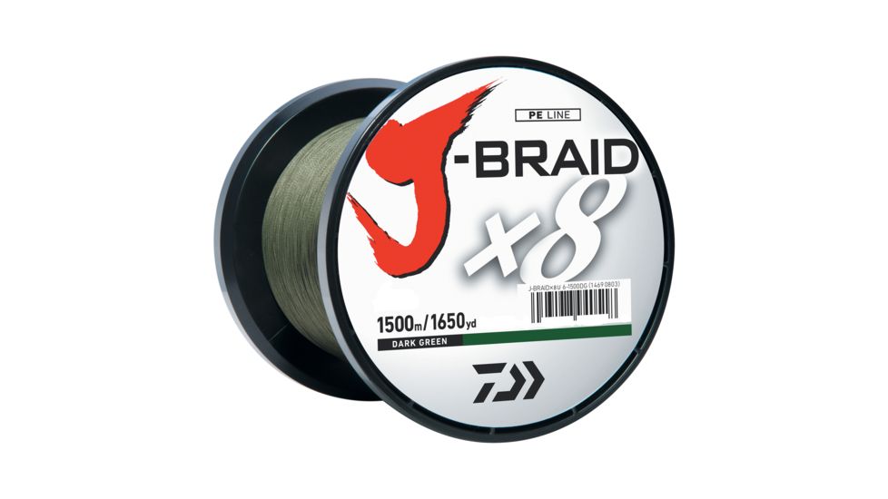 Daiwa J-Braid 40lb DkGreen 1500m JB8U40-1500DG