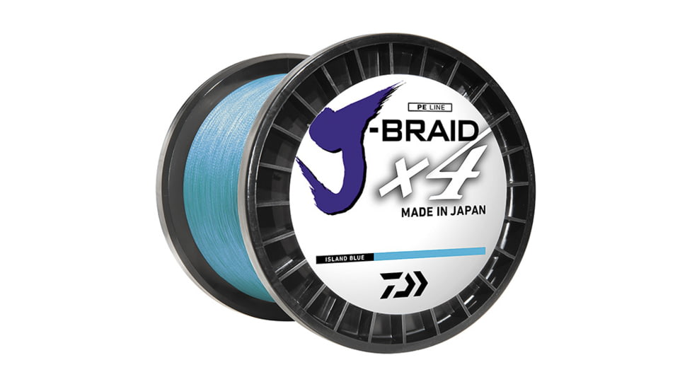 Daiwa J-Braid X4 Braided Line w/ Filler Spool, 3000yd, 50lb, Island Blue, JB4U50-3000IB