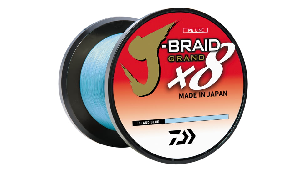 Daiwa J-Braid x8 Grand Braid Line w/Bulk Spool, 3000yds, 40lb, Island Blue, JBGD8U40-3000IB