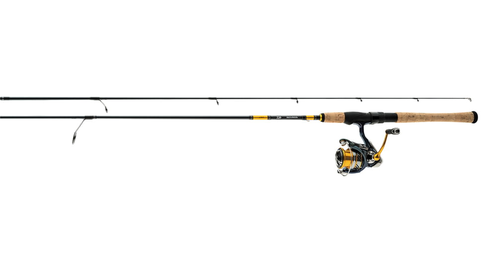 Daiwa Revros LT Freshwater Spinning Rod and Reel Combo, 9ft, Medium, 2 Piece, 4BB + 1RB, REVLT40-4BI/G902M