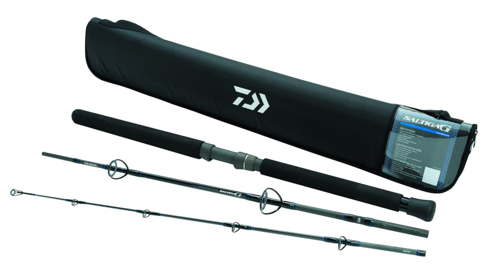 Daiwa Saltiga Saltwater Travel Spinning Rod, 7ft4, Medium, Fast, 3 Pieces, SATR743MS