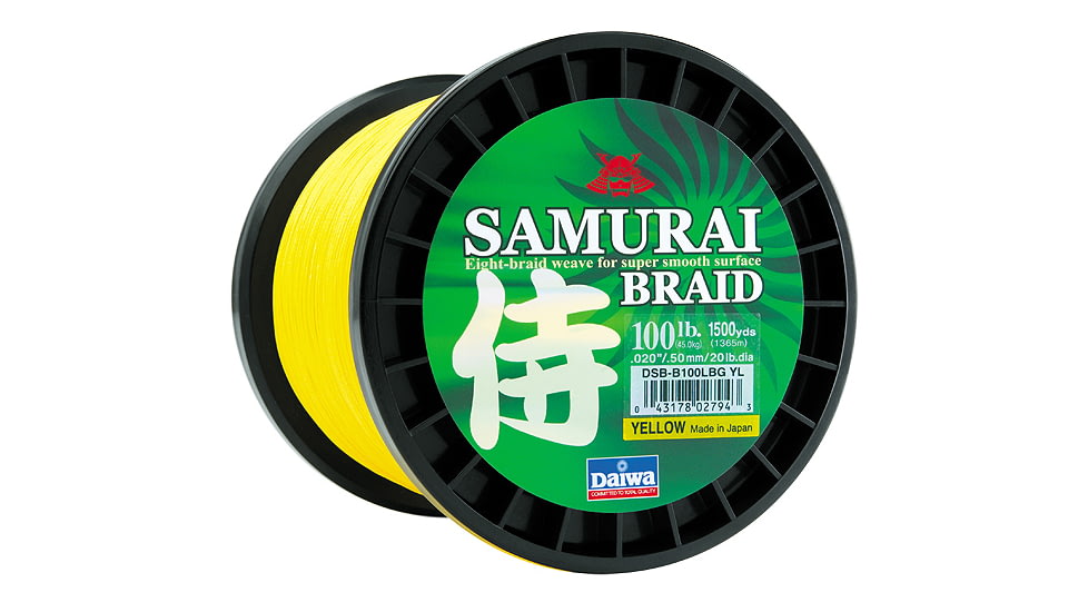 Daiwa Samurai Braid Line w/Filler Spool, 30lb, 1500yd, Green, DSB-B30LBG
