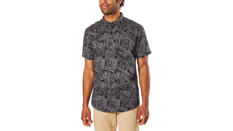 Dakine Poipu S-S Woven, BLACK STENCIL PALM, M, 10001175-LKSTLM-M