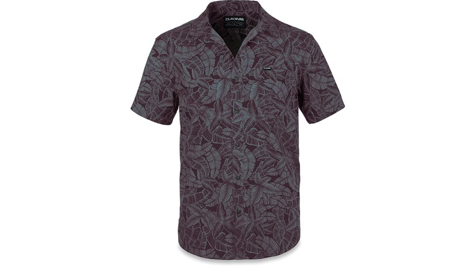 Dakine Poipu S-S Woven, PLUM SHADOW STENCIL PALM, S, 10001175-LSSTLM